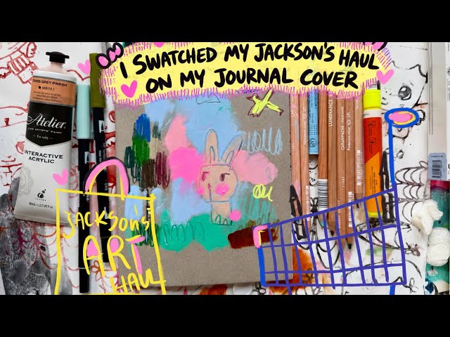 I Swatched My Entire Jackson’s Art Haul on My Journal Cover! 🎨