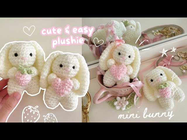how to crochet cute mini bunny plushie | beginner-friendly tutorial