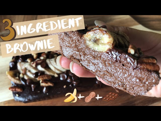 HEALTHY 3 INGREDIENT BROWNIE -  vegan, gluten & sugar free