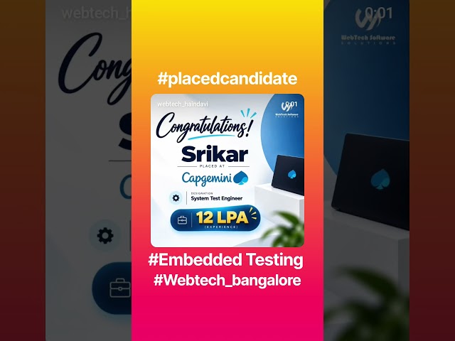 #embeddedtesting #placedstudent #experience #webtech 📞 8884574715
