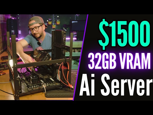Build a 32GB VRAM Local AI Server for $1500 that's Agentic AI Ready