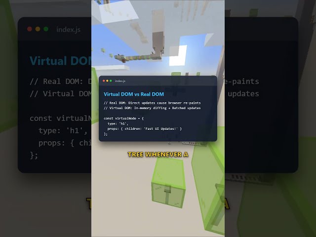 Virtual DOM vs Real DOM in 60 seconds 💻⚡