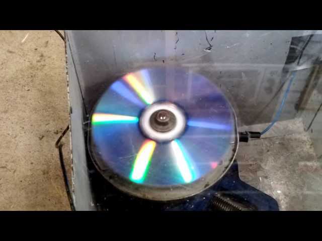 Exploding a CD by Spinning it at very high speeds