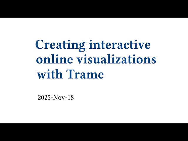 Creating interactive online visualizations with Trame