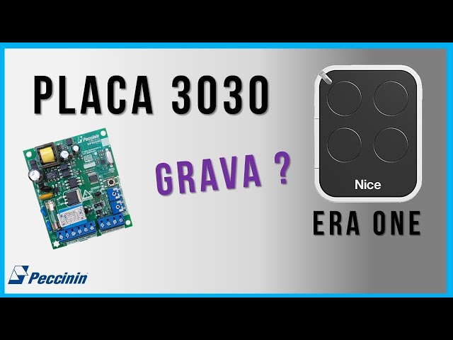 Como Gravar Controle Era One na Placa de Comando CP 3030 da Peccinin