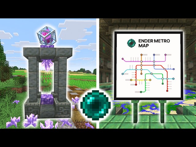 Waystones and Ender Metro — Vanilla Minecraft Teleport (Java 1.21.9+)