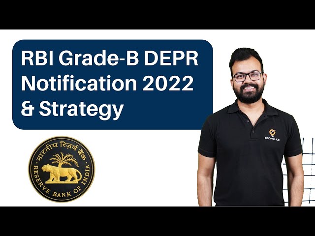 Notification & Strategies for RBI Grade - B DEPR | Ecoholics
