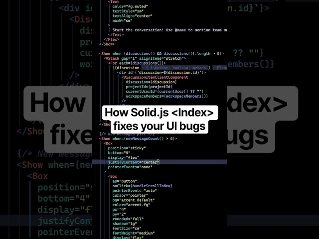 Solid.js: For vs Index (and the Solid 2.0 Update!) #solidjs