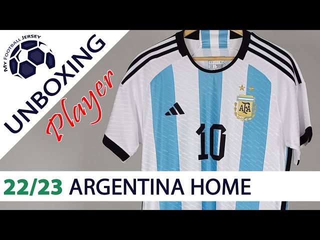 Argentina Home Jersey Qatar 2022 Messi (GmKits) Player Version Unboxing Review