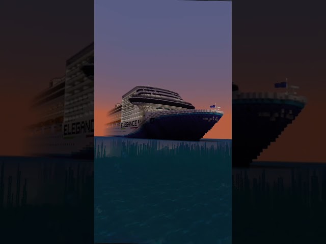 From Nothing to A whole Minecraft Cruise Ship! #shorts #minecraft #cruise #ship #relatable