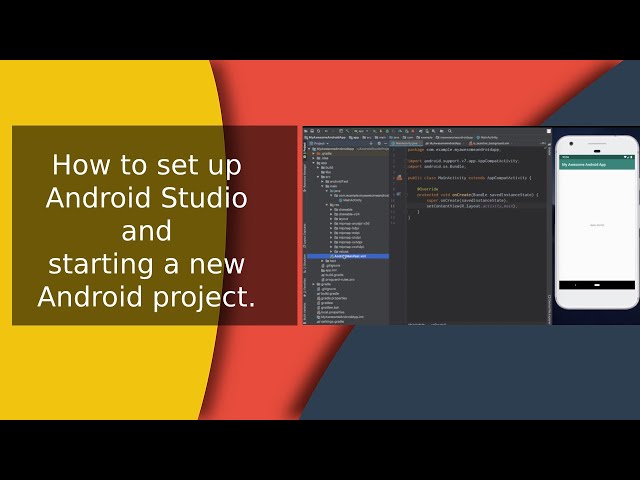 Android tutorial for beginners, how to setup Android Studio and start a new Android project [Part 1]