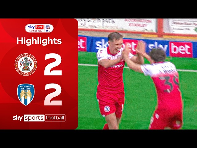 Caton scores two in entertaining draw! 🤝 | Accrington Stanley 2-2 Colchester | EFL Highlights