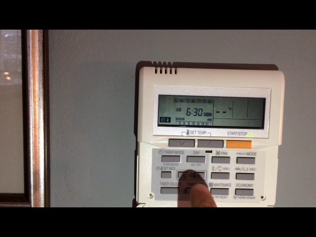 Temperature Set Back Function on the UTY-RNNUM Wall Mount Cotroller
