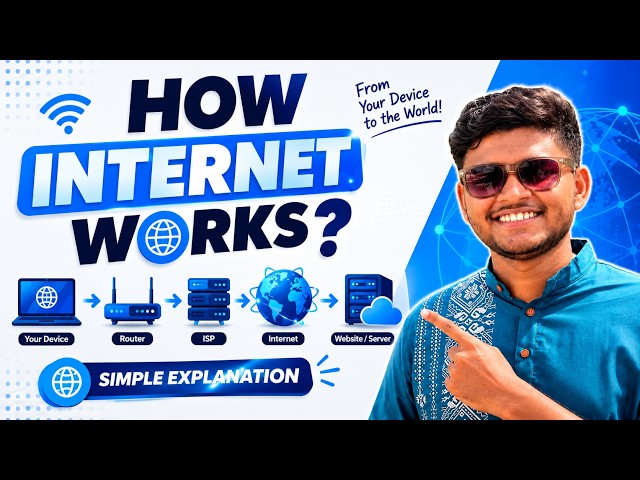 How Internet Works? 🌐 | Complete Explanation for Beginners | Computer Networking