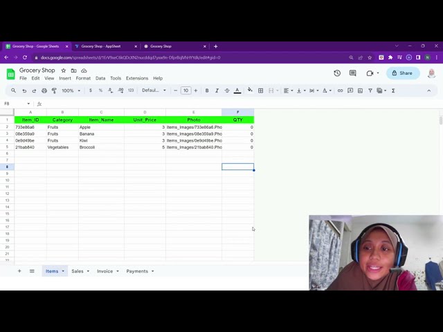 APPSHEET TUTORIAL GROCERY SHOP FOR APPDEV TASK 1