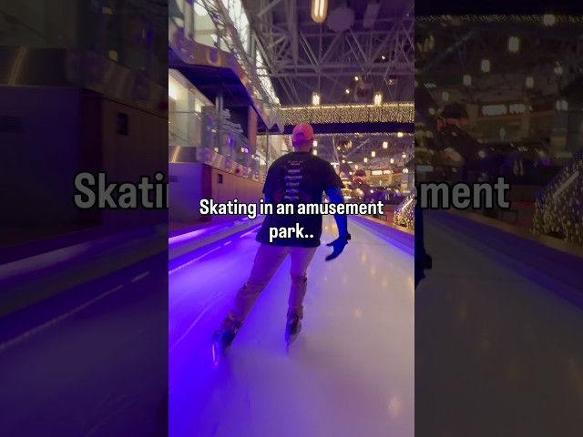 Roller Coaster Skating 🔥😱 #iceskating #mall #winter #shorts