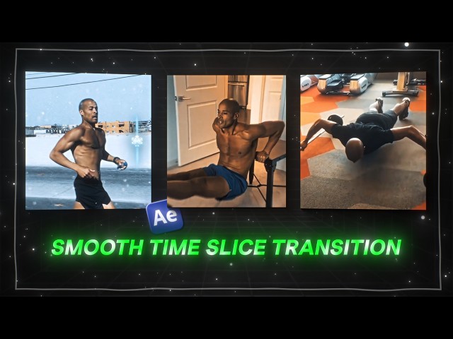 How To Make Smooth Time Slice Transition tutorial on after effects ✨