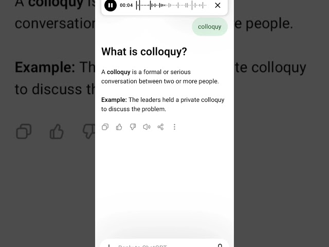 What is colloquy?