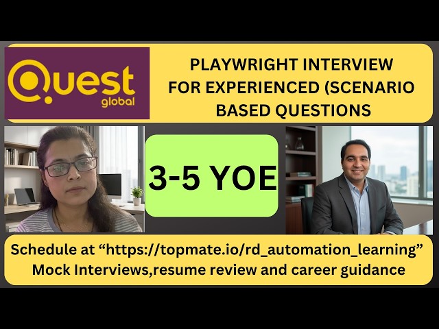 Playwright Automation Interview for Testers | QA Automation Interview | Playwright Tutorial