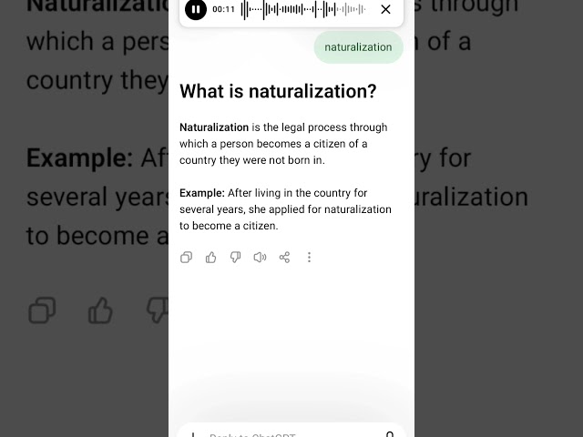 What is naturalization?