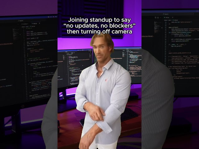 The best feeling in standup meetings 😎 #tech #coding #programmingmemes