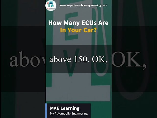 🟢 How Many ECUs are in Car || 👉Certificate course at ₹199||  #automotivetechnology #minilesson