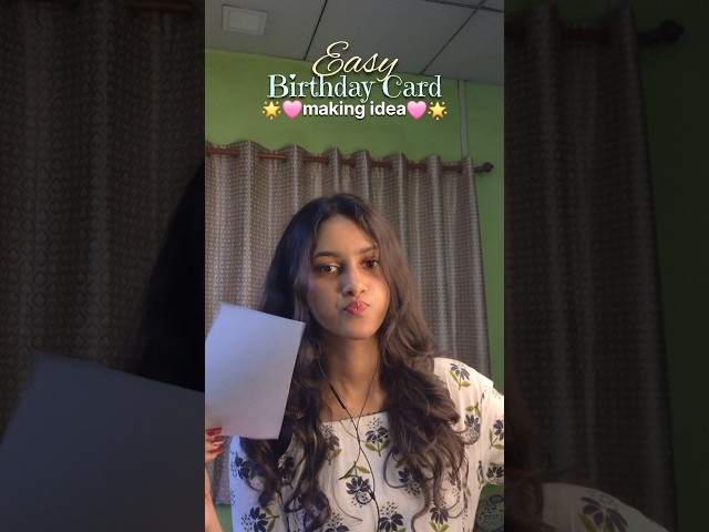 easy and cute birthday card 😍 #shorts
