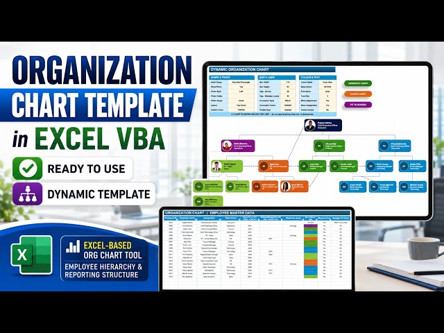 Organization Chart Template in Excel VBA | Ready to use template