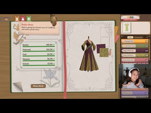 Last stream of Dressmaker since Dungeons II is TOMORROW!!!!