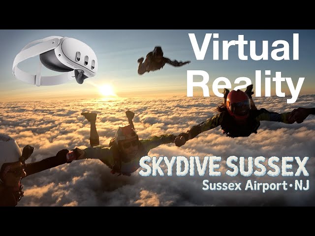 (3D VR Skydiving) Autumn Sunset Skydive