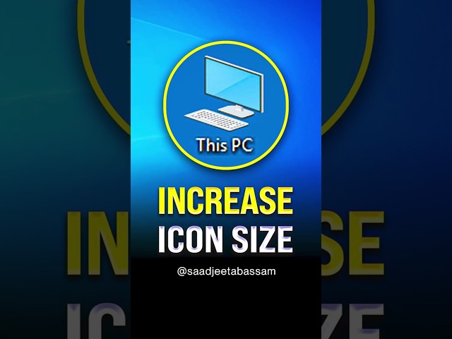 How to Change Icon Font Size in Windows 10
