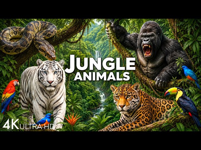 JUNGLE WILDLIFE 4K - Discover Animals That Call The Jungle Home | 60FPS Wildlife Film
