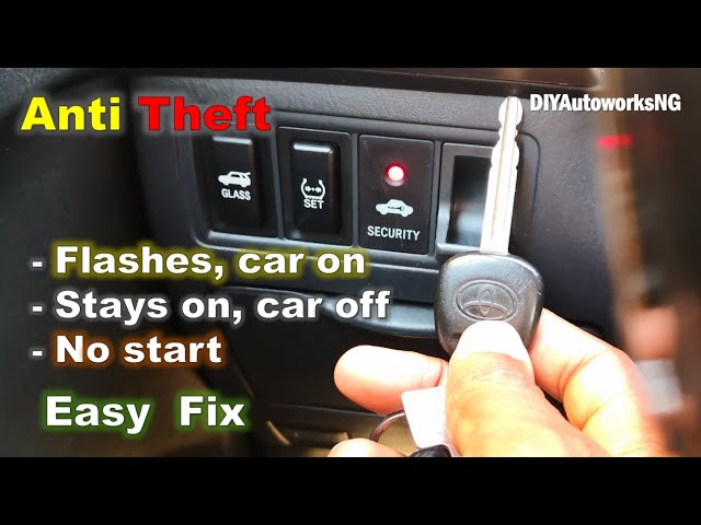 Toyota Anti Theft Light STAYS Solid / Toyota Security Light Flashes while Driving or Car Won't Start
