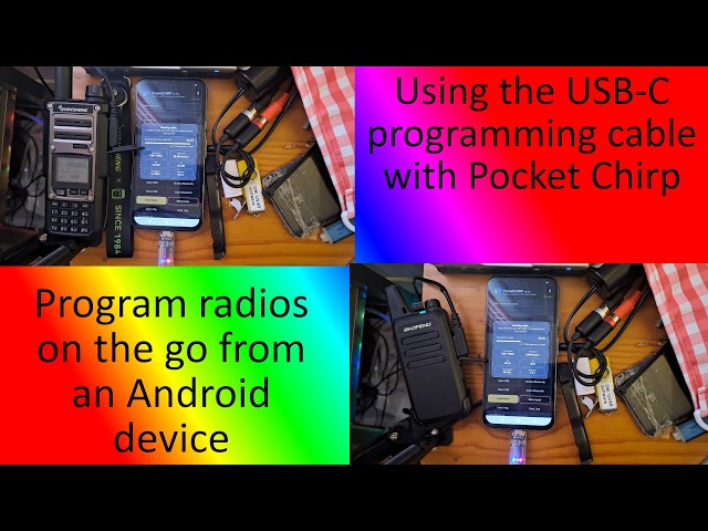Using the USB-C programming cable with Pocket Chirp