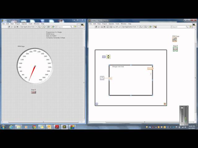 LabVIEW DAQ4 Job (RPM Gage)