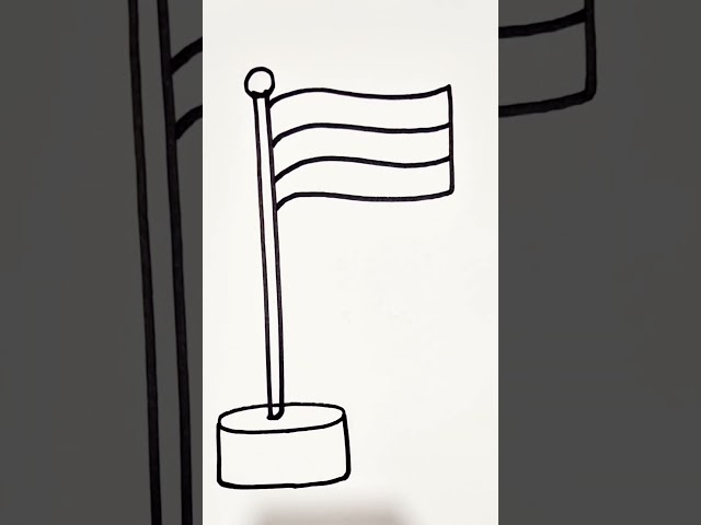 How to Draw India Flag drawing Independence day #shorts #learnforkids
