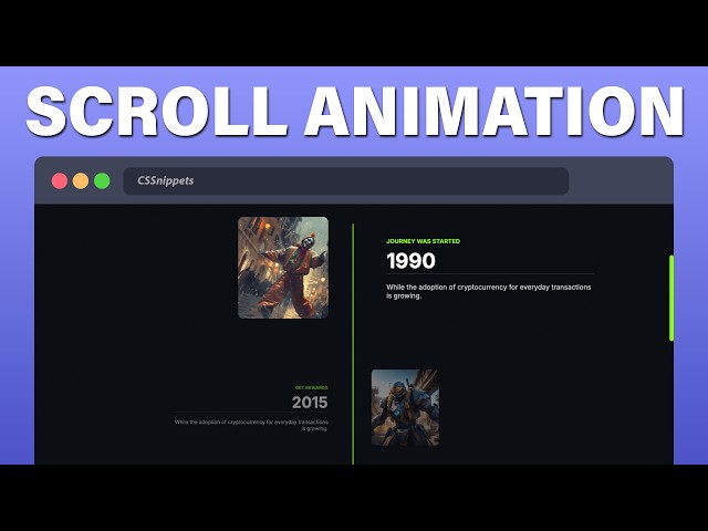 Scroll Animation using only CSS | No JavaScript
