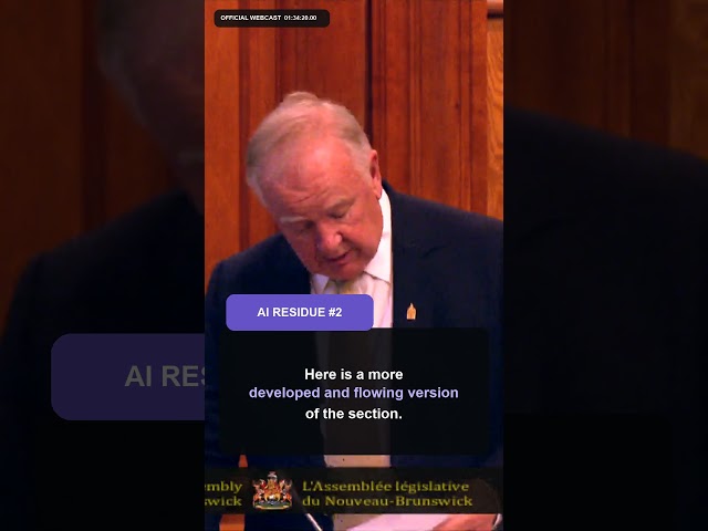 Did This Politician Read AI Residue During His Speech?
