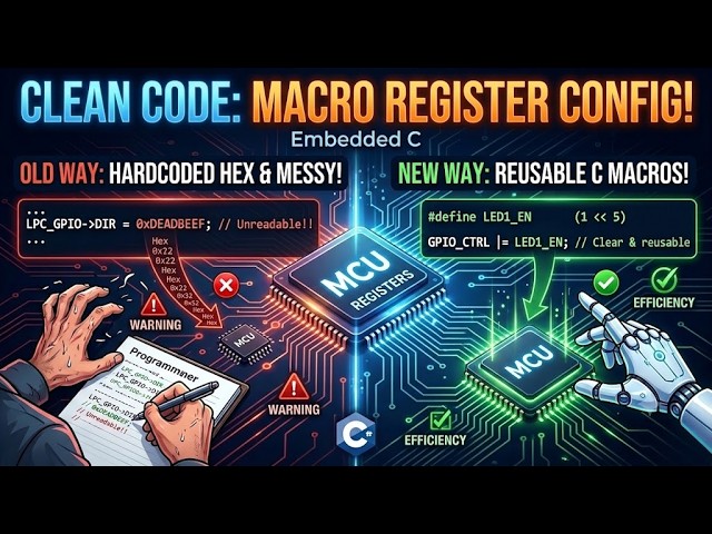 Stop Hardcoding Registers! Use C Macros Instead #macro #embeddedsystems