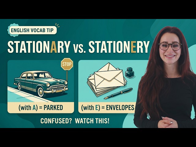 Stationary vs. Stationery ✉️ Never Mix These Up!