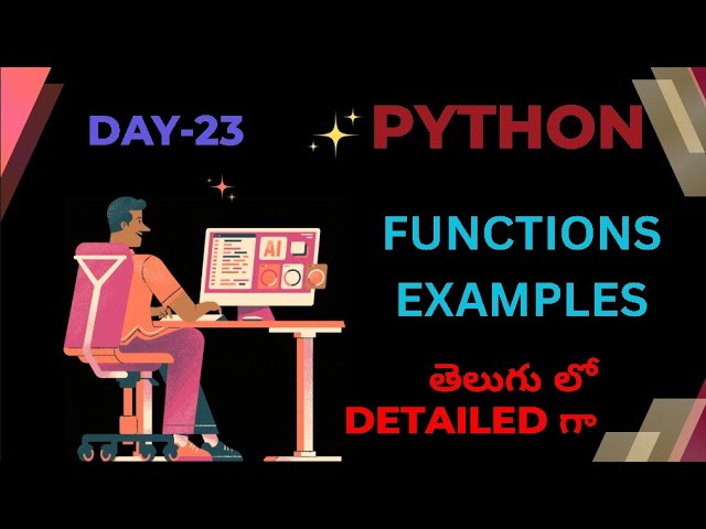 Python Functions Explained with Real-Life Examples | Telugu + English | Python Beginners Series