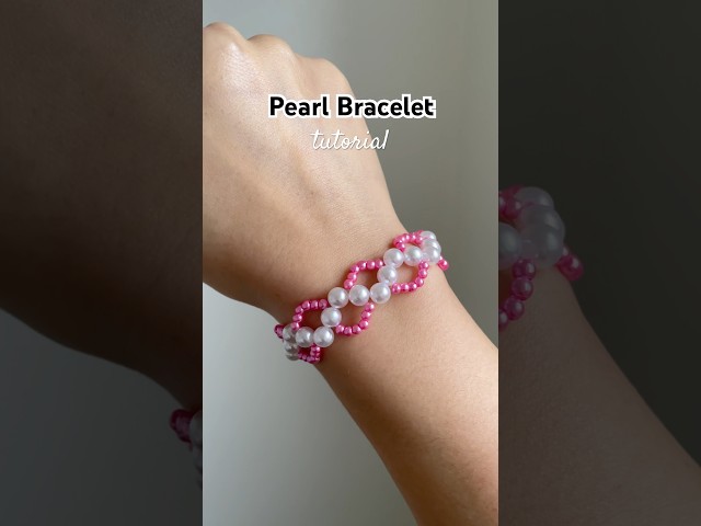 pearl bracelet tutorial #beadedbracelet #tutorial #diy #preppy