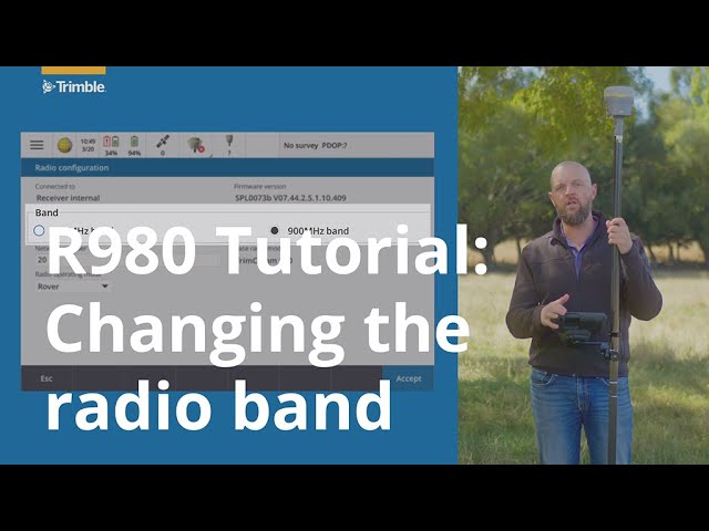 Trimble R980 | Tutorial | Changing the radio band | Trimble Access