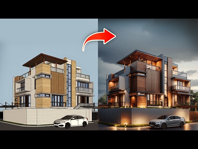 Screenshot to Realistic Rendering in One Click! PromeAI Rendering