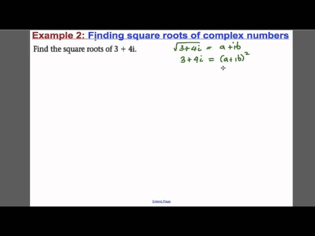 A-Level Maths Edexcel Complex Numbers (2) - Edexcel Maths A-Level