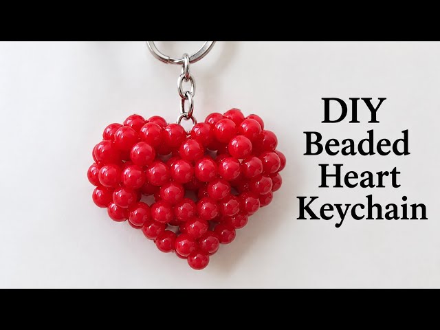 How to Make a Beaded Heart Keychain ❤️ | Easy DIY Tutorial