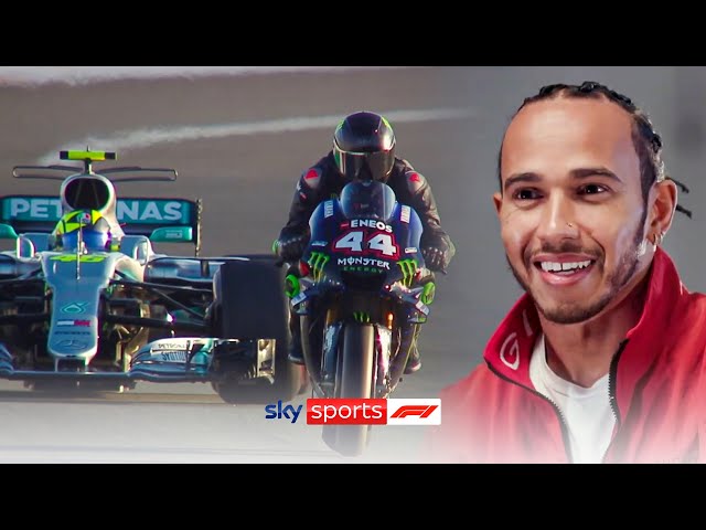 "It was UNFORGETTABLE to ride with you!" 🙌 | Lewis Hamilton and Valentino Rossi swap seats!