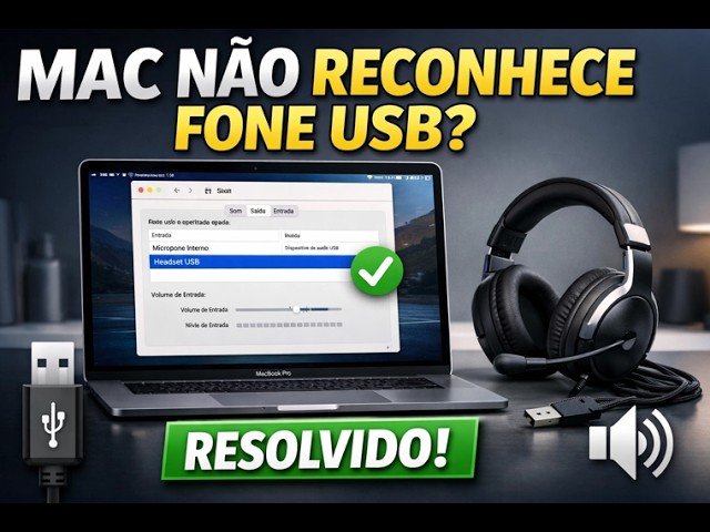 Mac doesn't recognize USB headphones! See how to configure the audio output.
