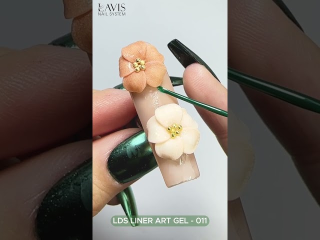 Best Fall Nail Design with Flower Nail Charm | Best 2023 Fall Nail Tutorial