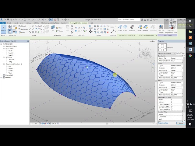 Revit family,  Conceptual massing & Generic Model Pattern Based.